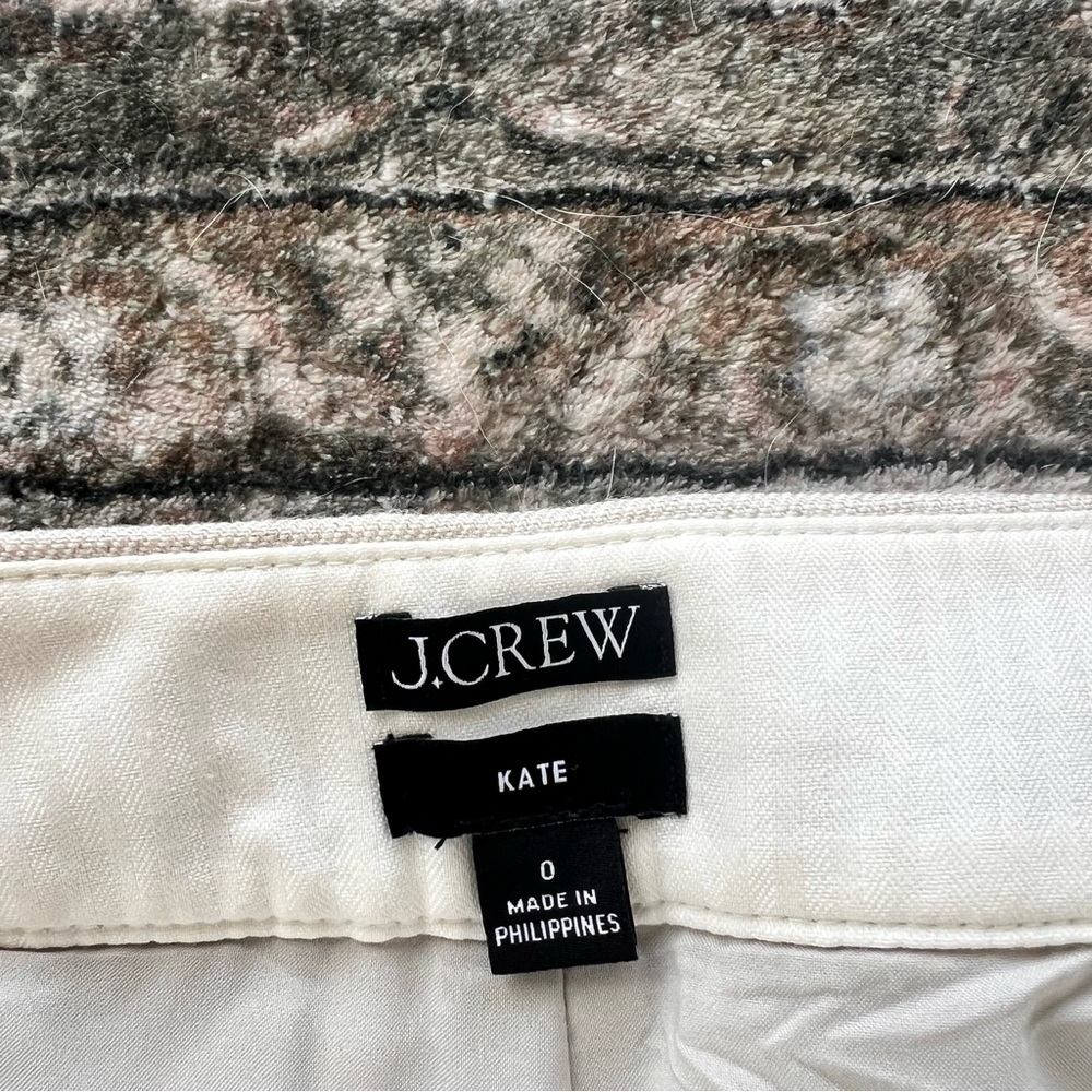 J.Crew Kate Straight Leg Linen Four-Season Stretch Pant- Size 0/2 - Picture 6 of 11